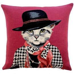 Pillow: British Shorthair Cat Portrait