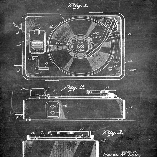 Art Print: Turntable 1950 Patent