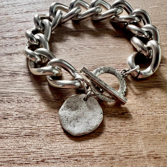 Bracelet: Aluminum Silver Chain Bracelet