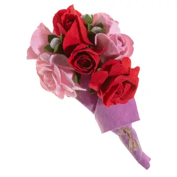 Felted Petite Rose Bouquet