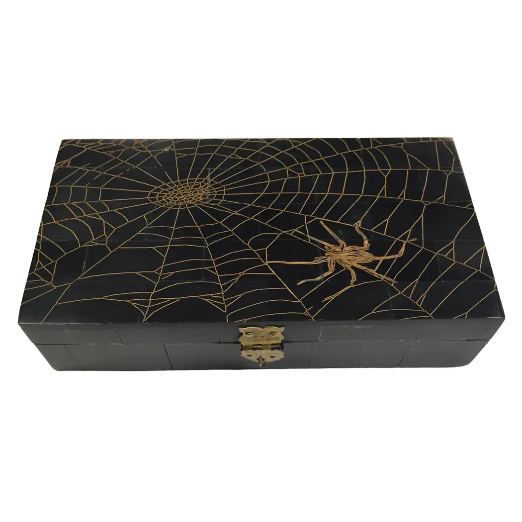 Box: Spider Web Engraved