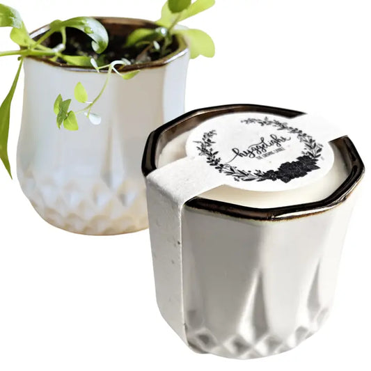 Candles: Growing Candle with Flower Seed-Label (Various Scents)