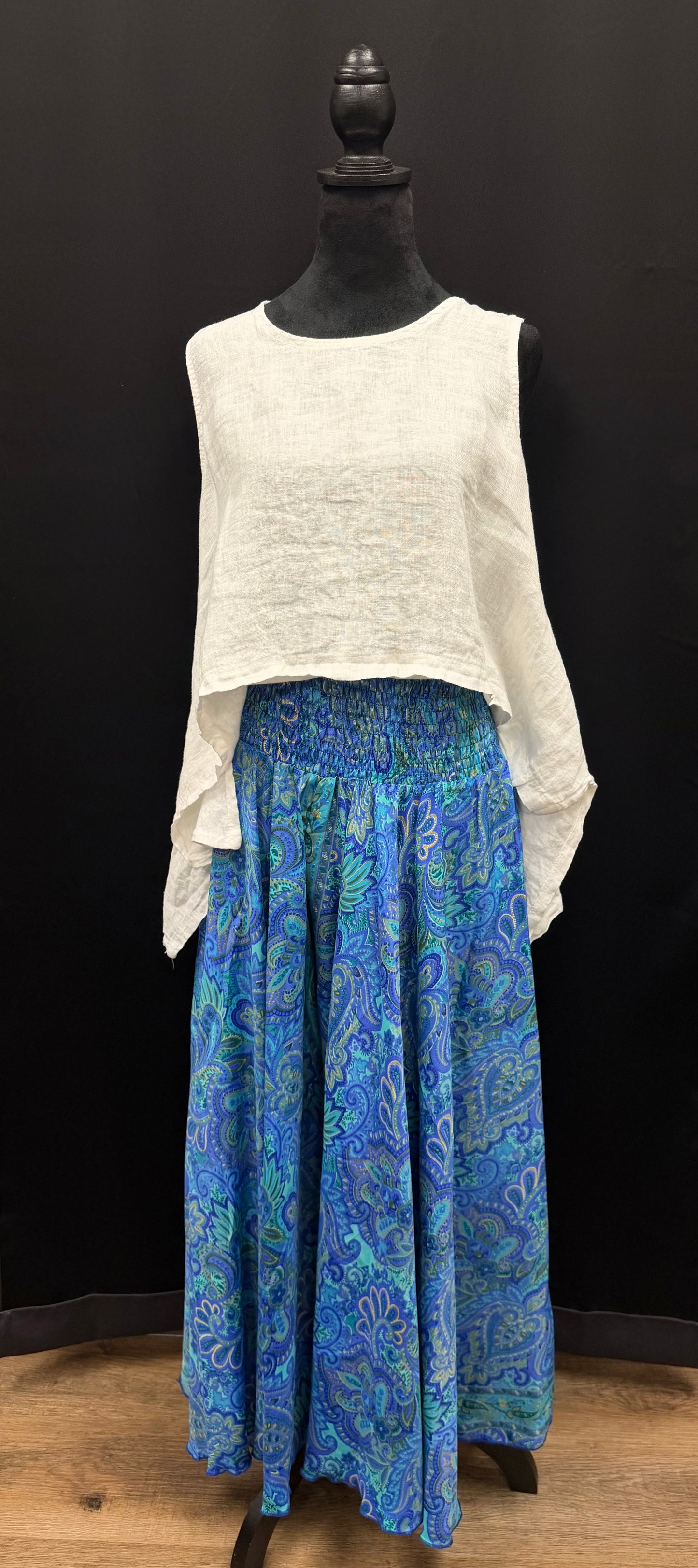 Pants: Wide Leg Smocked Waist Palazzo (Various Designs)