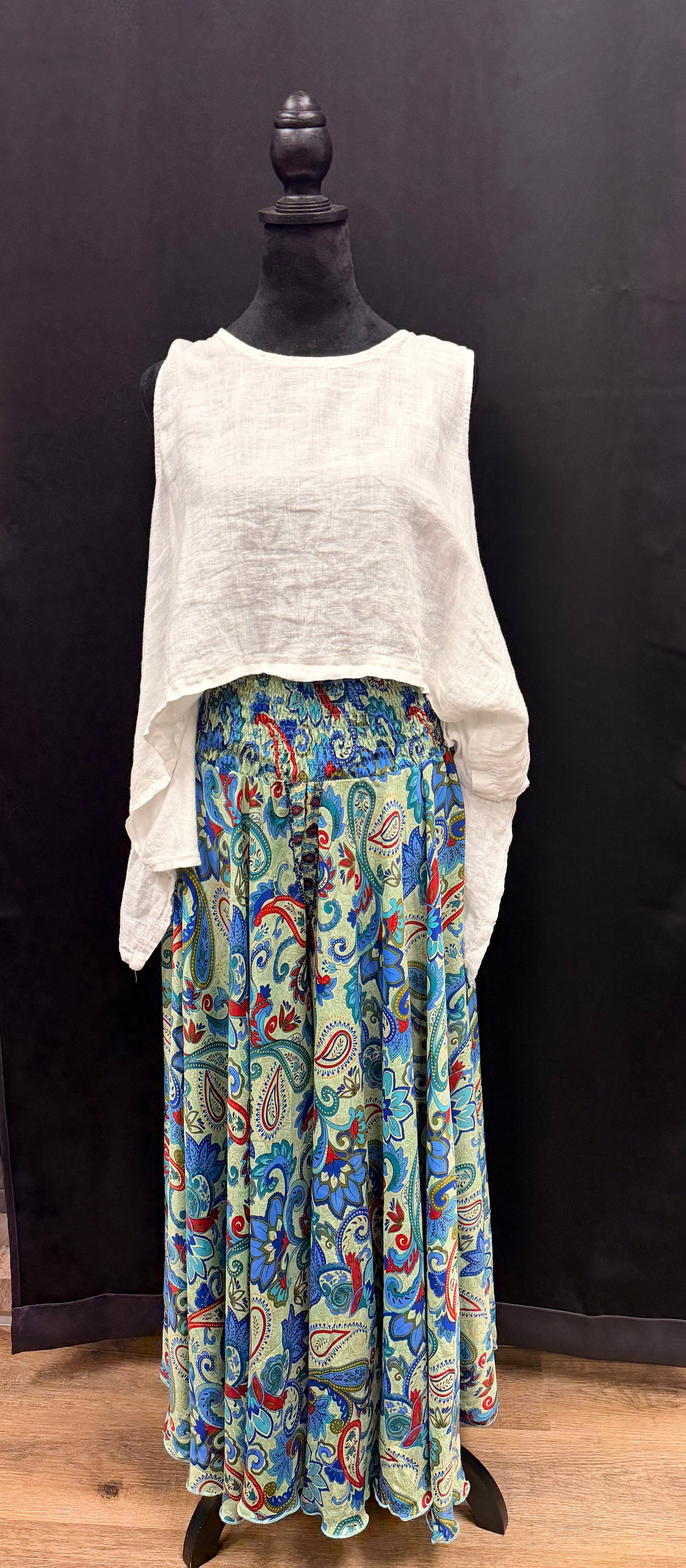 Pants: Wide Leg Smocked Waist Palazzo (Various Designs)