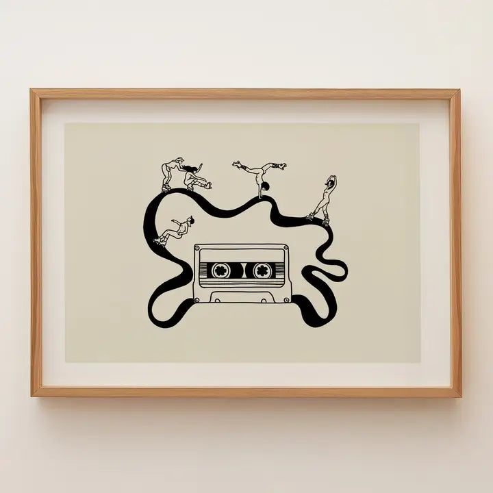 Art Print: Cassette Skate (Illustration)