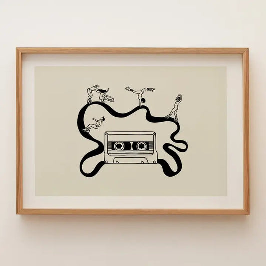 Art Print: Cassette Skate (Illustration)