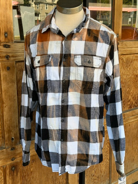 Flannels: Upcycled/Bleached