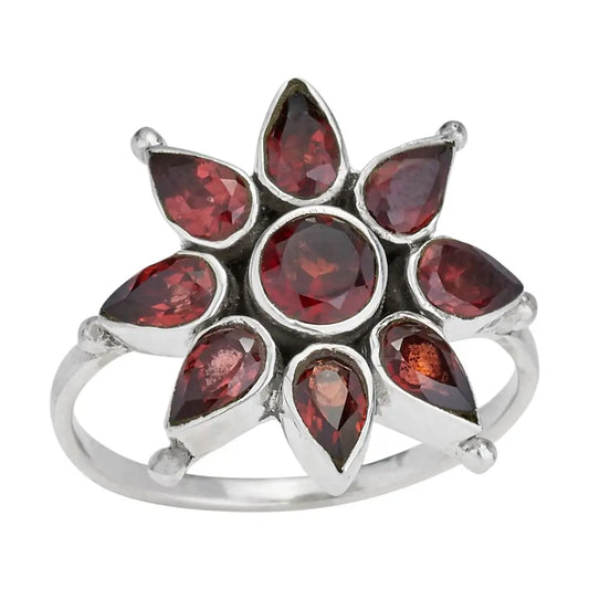 Rings: Crimson Bloom Garnet