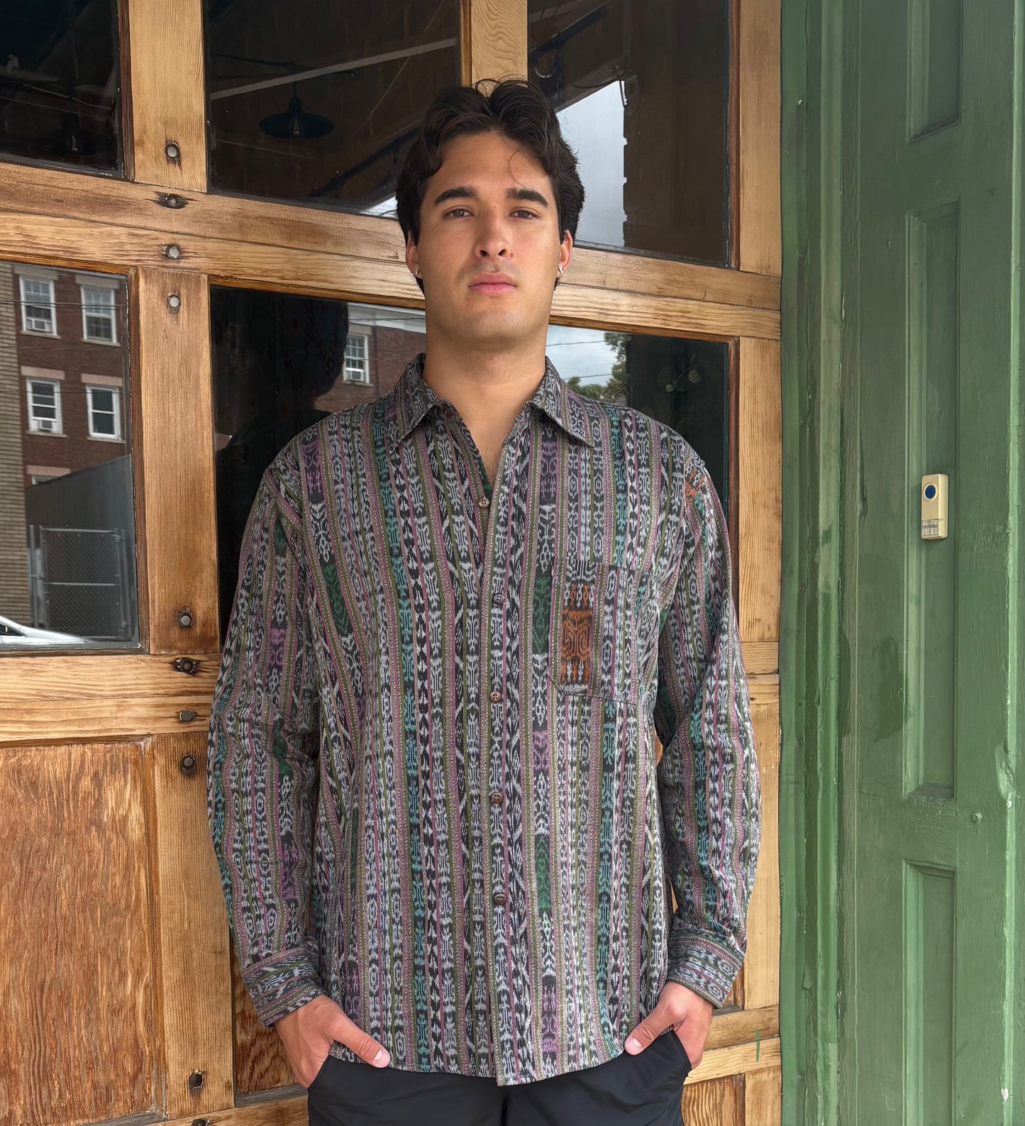 Button-Up Shirt: Men's Guatemalan Handwoven Shirt (Long Sleeve)