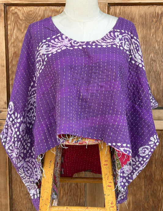 Blouse: Kantha Poncho (Various)