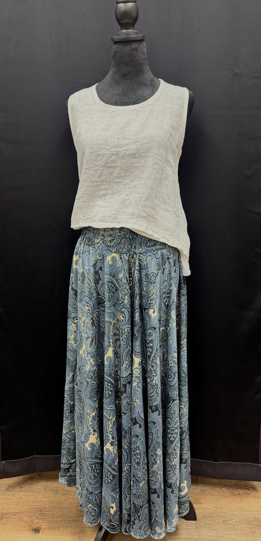 Pants: Wide Leg Smocked Waist Palazzo (Various Designs)