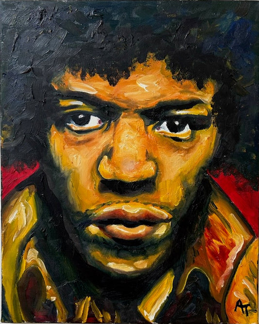 Art: Jimi Hendrix Original Painting by Andy Tucker