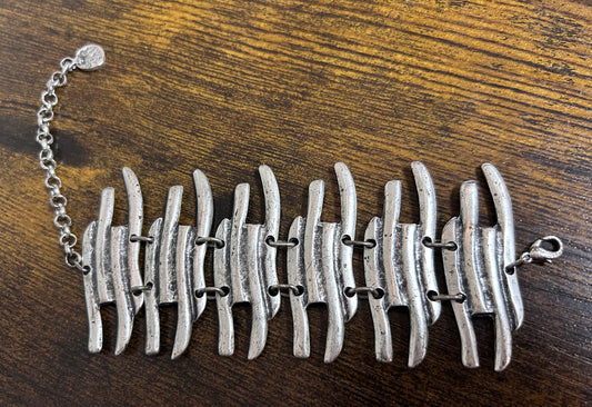 Bracelet: Hammered Pewter Sticks (Second Chances)