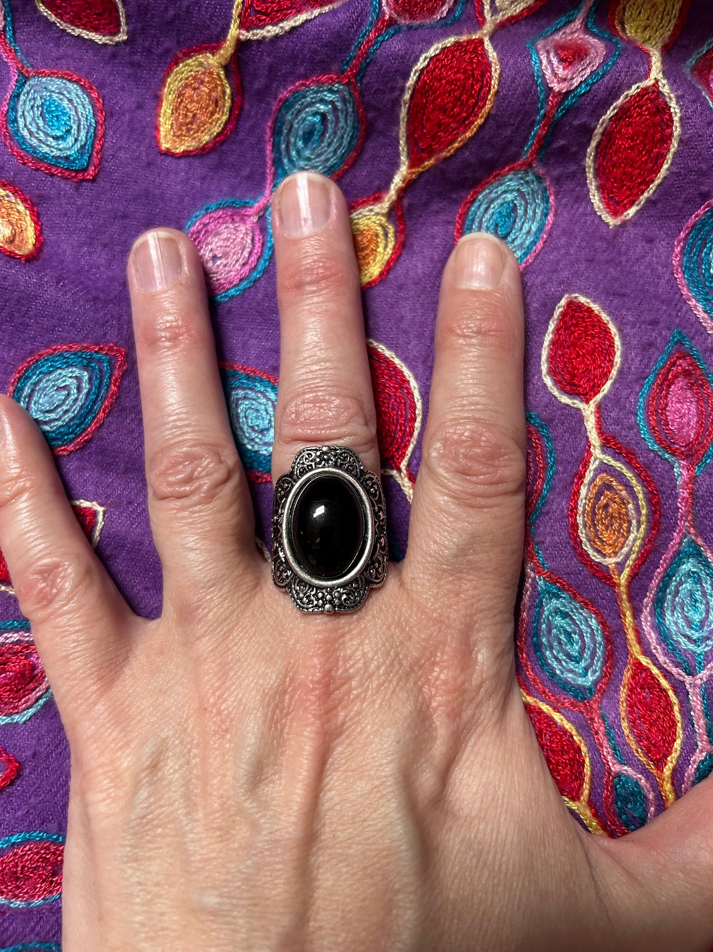 Ring: Silver with Black Stone (Second Chances)