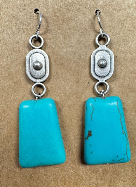 Earrings: Sterling Silver Turquoise (Two Designs)