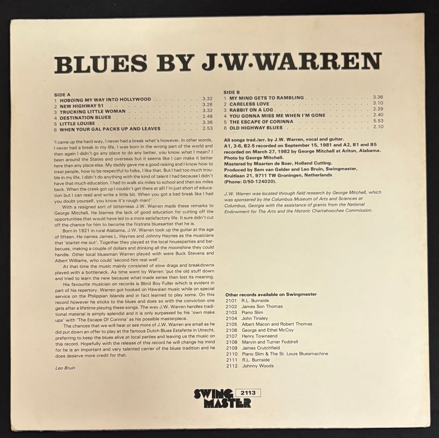 Warren, J.W. - Bad Luck Bound (JK)