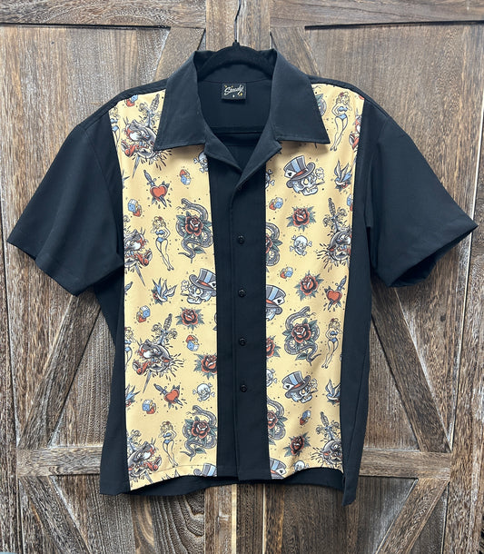 Bowling Shirt: Tattoo Print