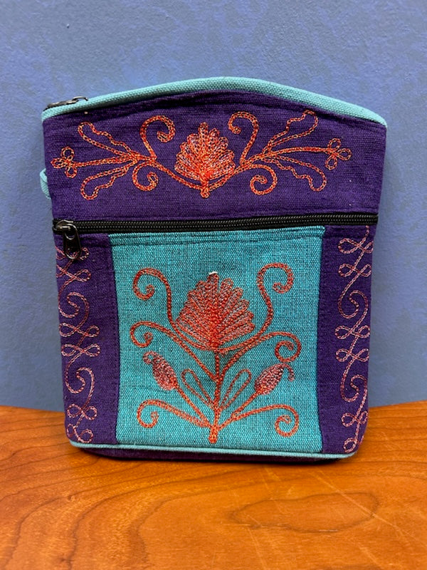 Embroidered Passport Bag