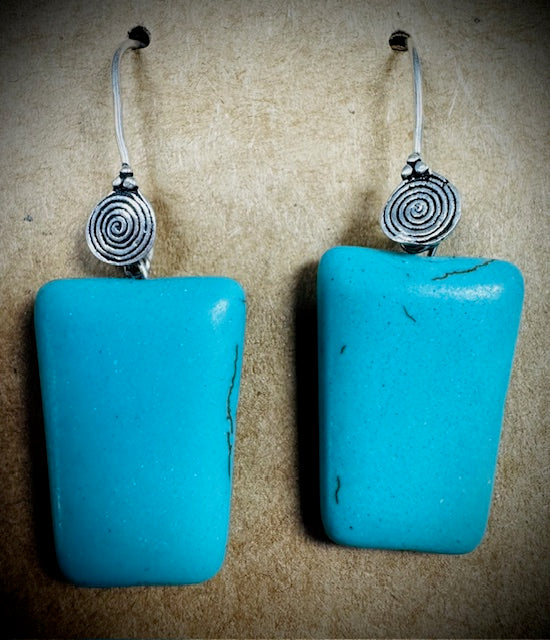 Earrings: Sterling Silver Turquoise (Two Designs)