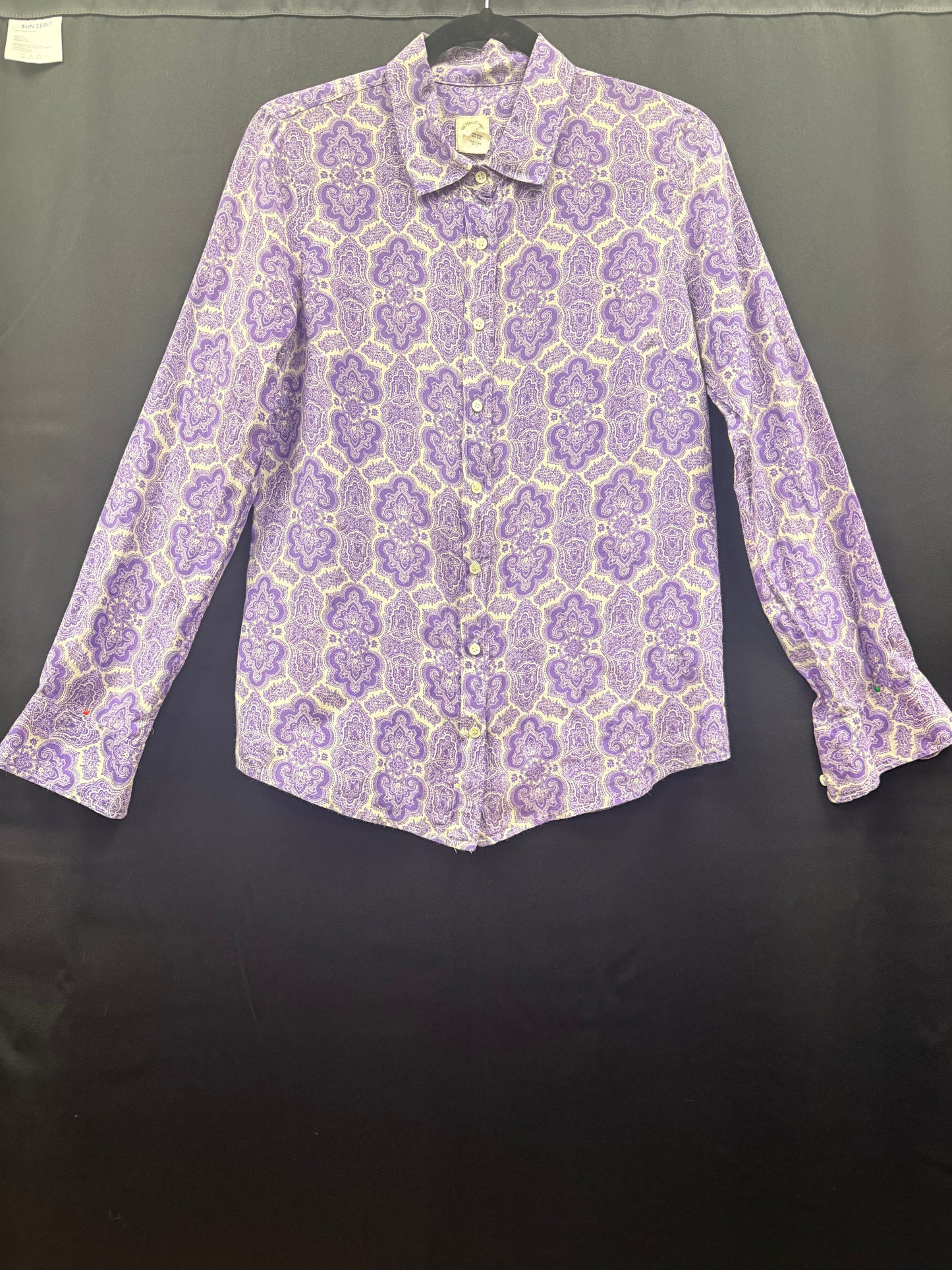 Blouse: Vintage J Crew Silk Paisley top. Size 6