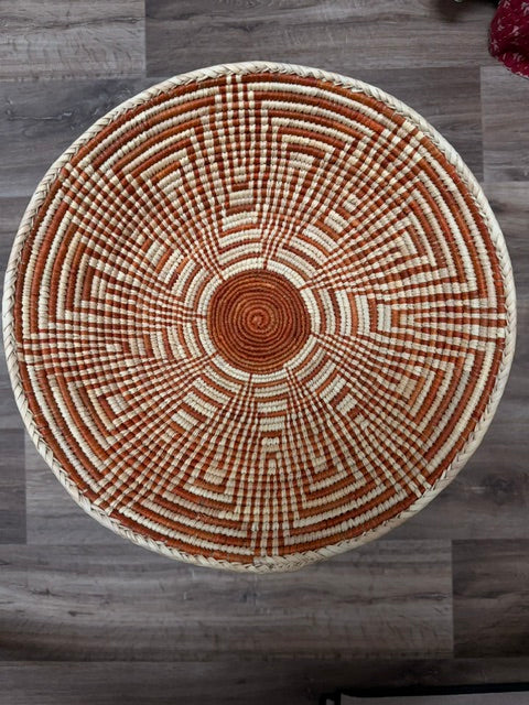 Basket: Handcrafted Flat Decorative Basket