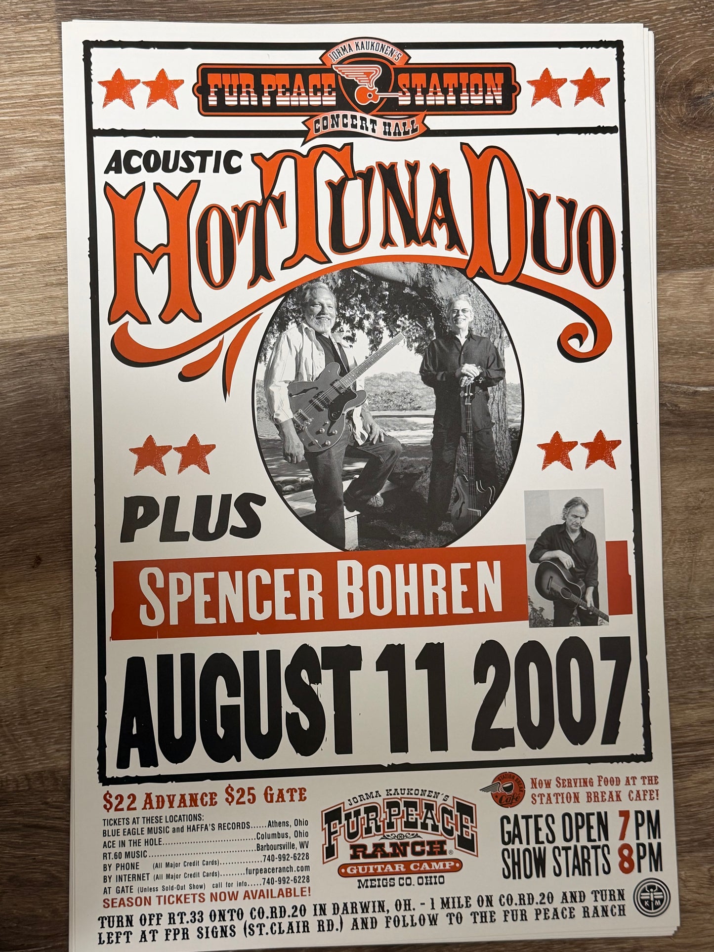 FPS - 08/11/2007 Hot Tuna Duo plus Spencer Bohren (UNSIGNED)