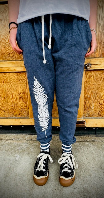 Joggers: Heather Navy with Fern