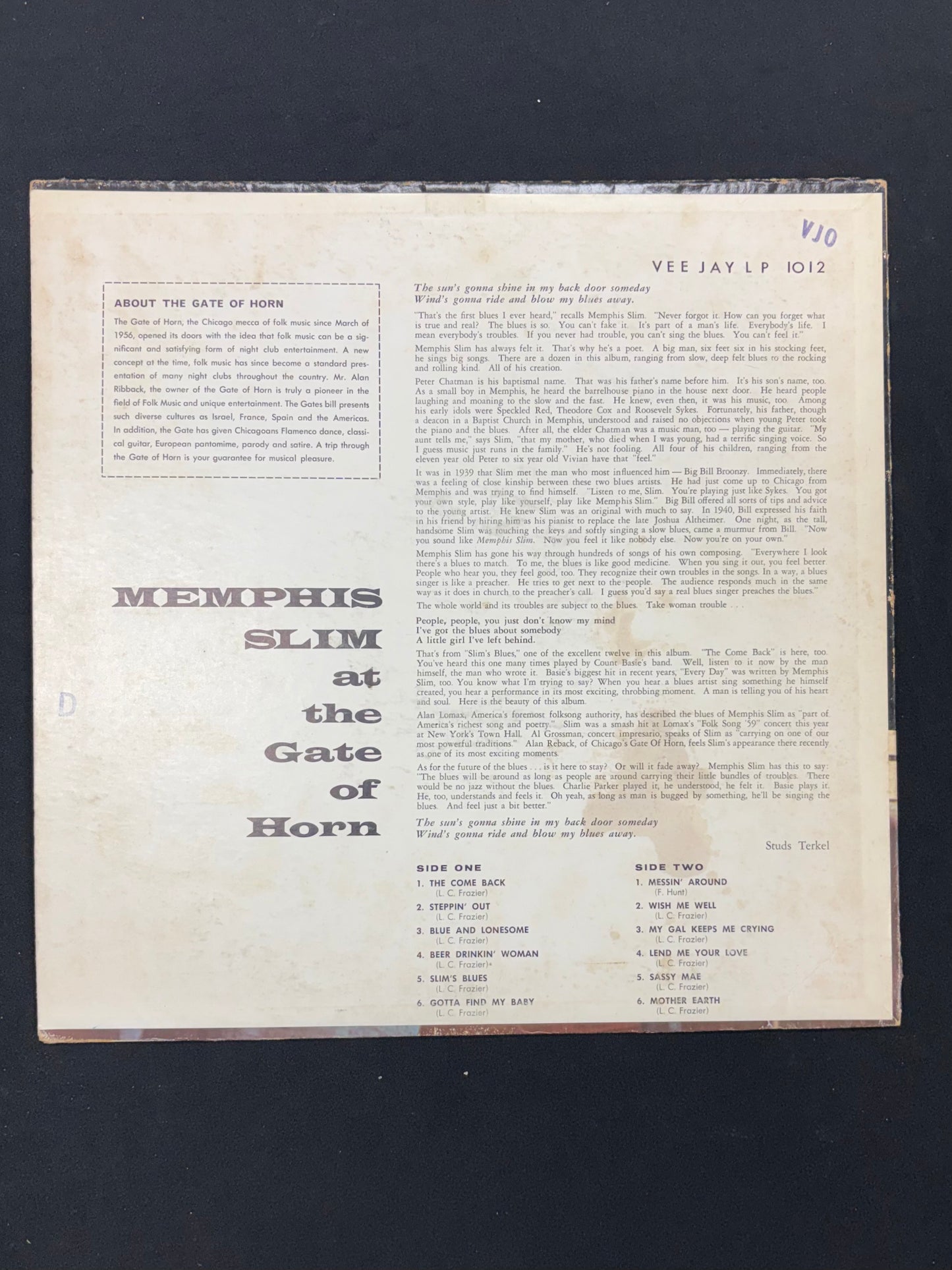 Memphis Slim - At The Gates of Horn (JK)