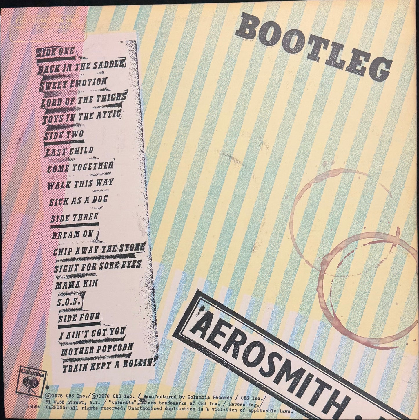 Aerosmith - Live Bootleg (Promo) (JH)