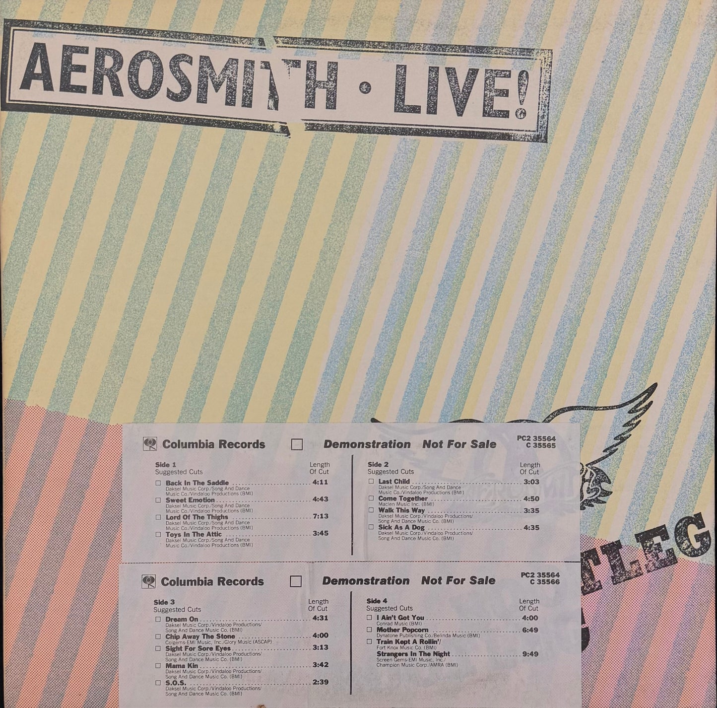Aerosmith - Live Bootleg (Promo) (JH)
