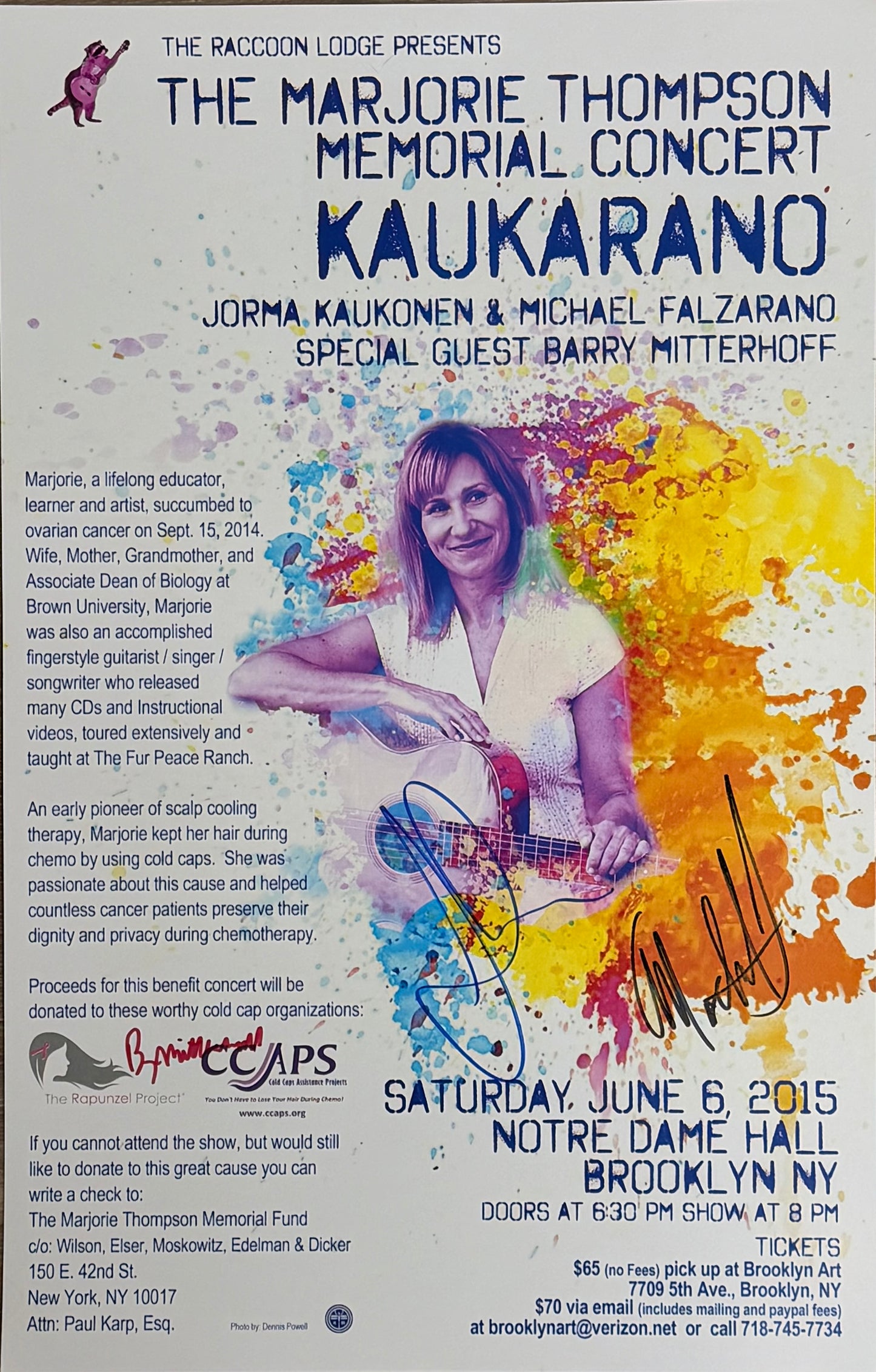 FPS - 6/5/2015 The Marjorie Thompson Memorial Concert (SIGNED)