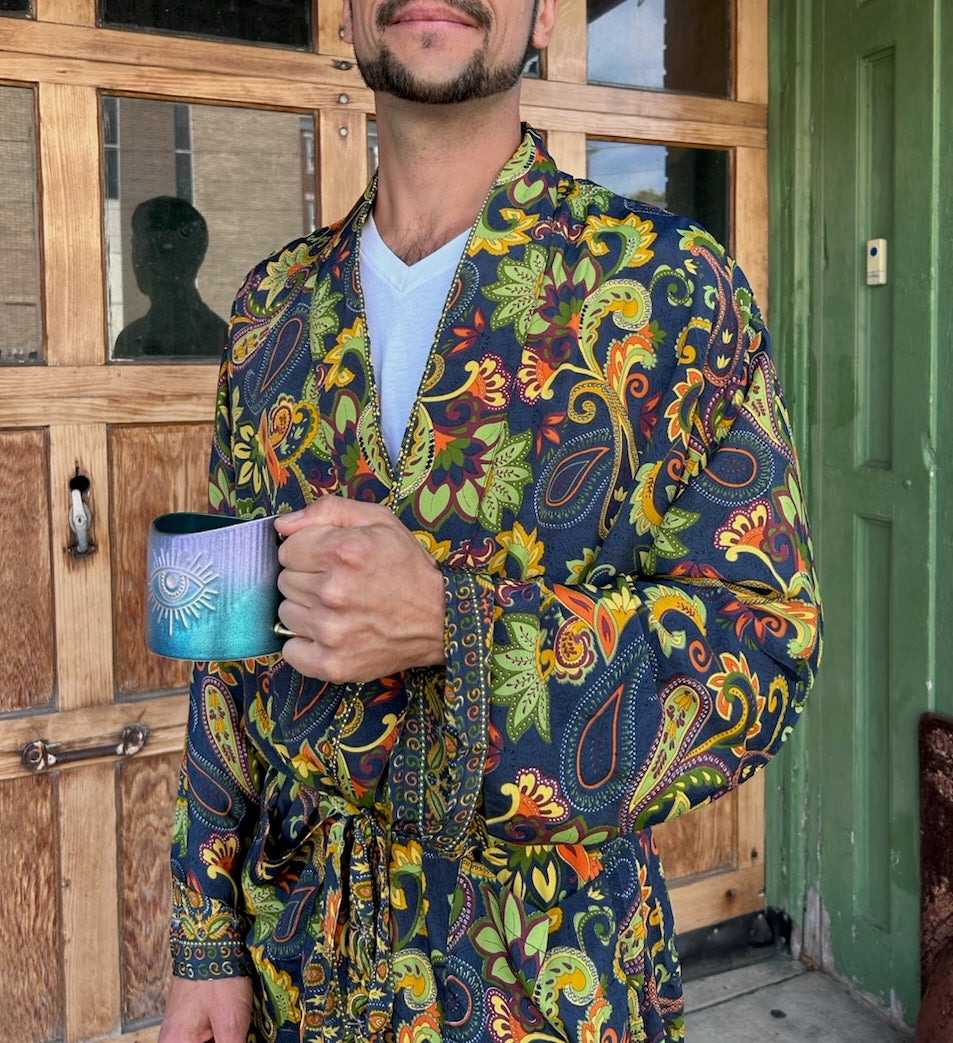 Robes: Men's Recycled Sari Long (Various Designs)