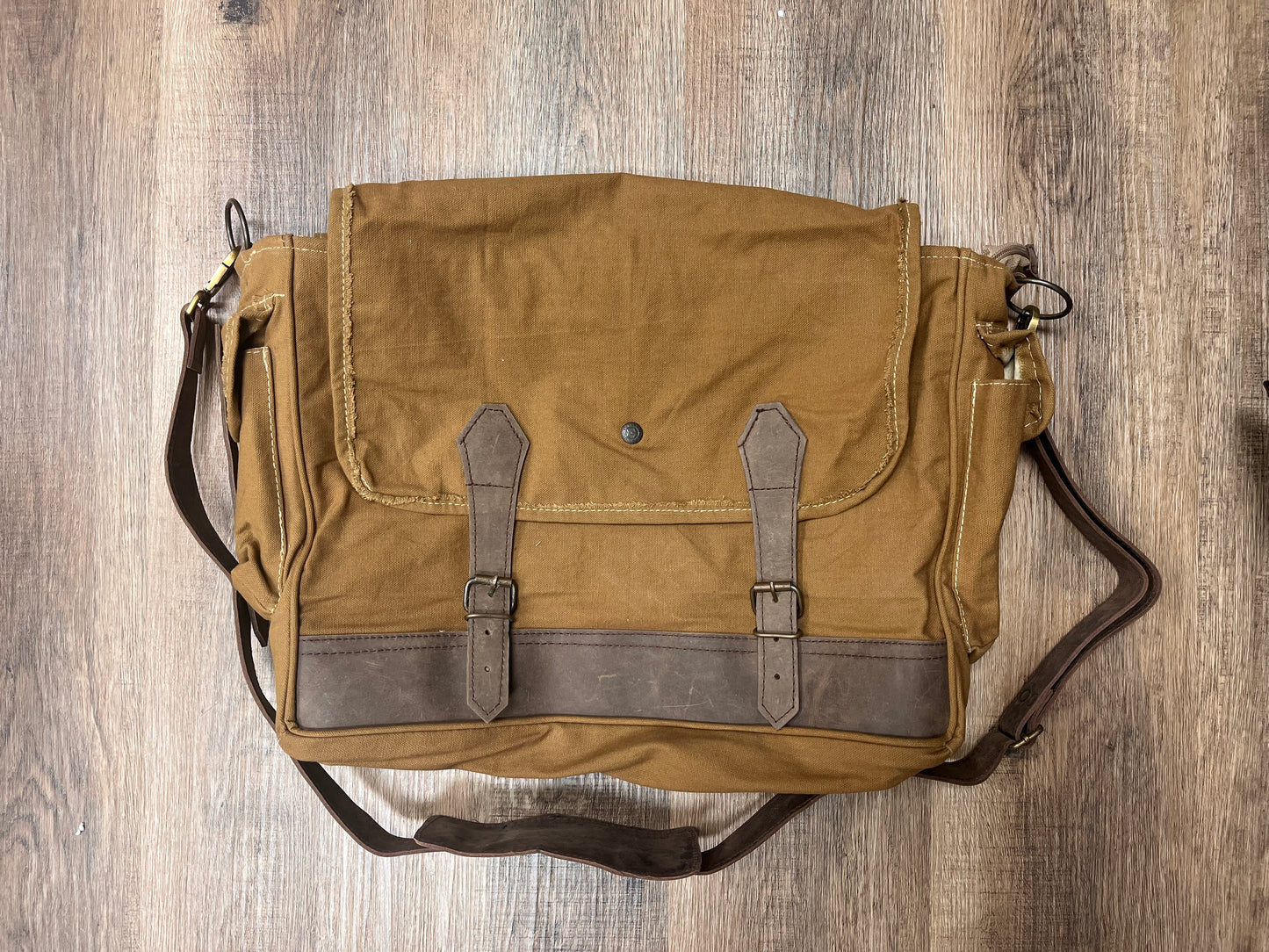 Messenger Bag:  Recycled Military Tent (Two Colors)