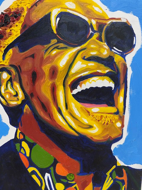 Art: Ray Charles Original Painting by Andy Tucker