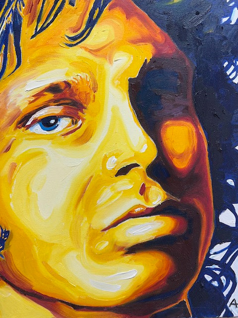 Art: Jim Morrison Original Painting by Andy Tucker