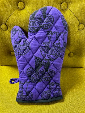 Oven Mitt: Blockprint Cotton