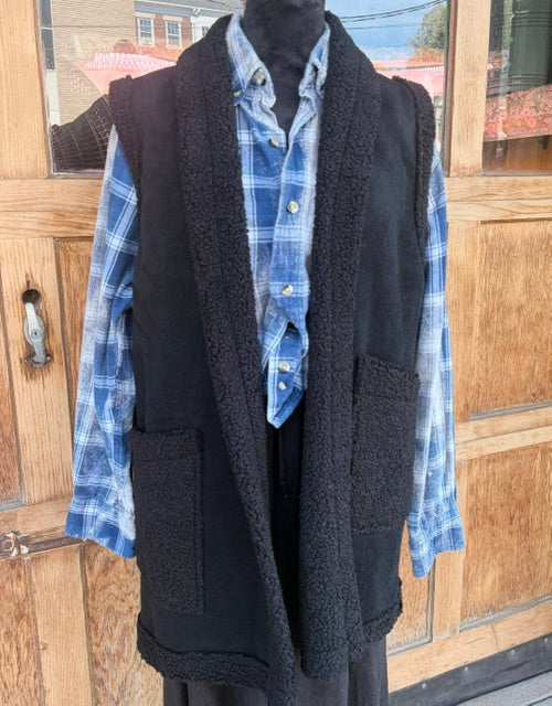 Vest: Italian Black Plush