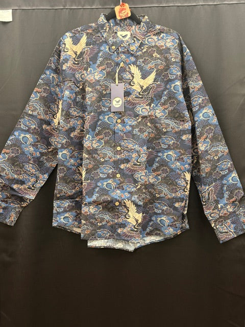 Button-Up Shirt: Men's Long Sleeve Shirt: (Various Designs)