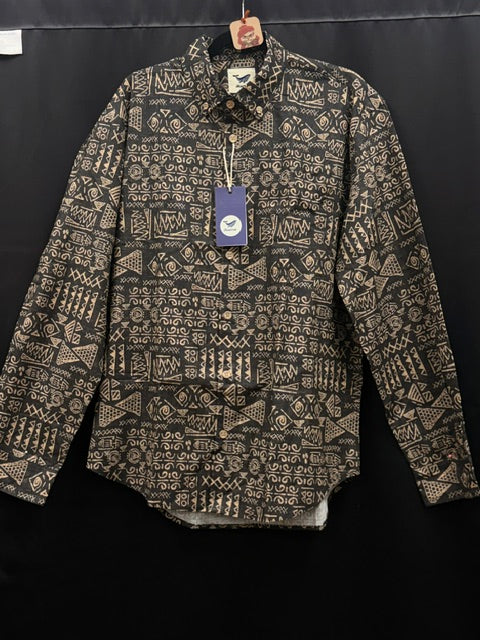 Button-Up Shirt: Men's Long Sleeve Shirt: (Various Designs)