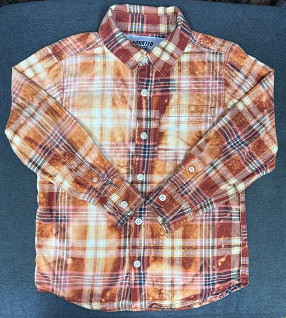 Flannels: Upcycled/Bleached Kids'