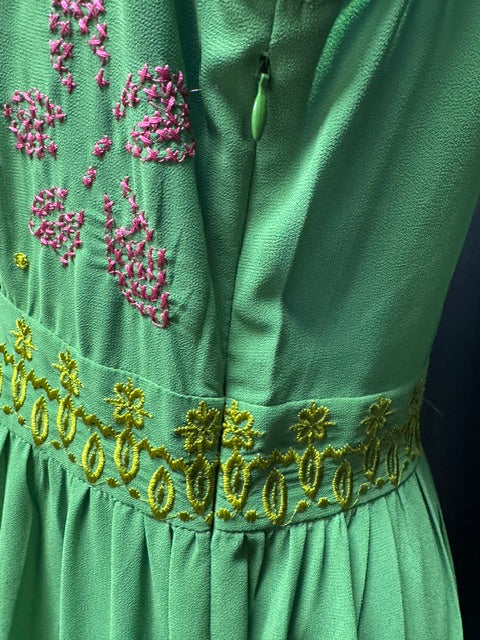 Dress: Embroidered Chiffon Dress (Second Chances)
