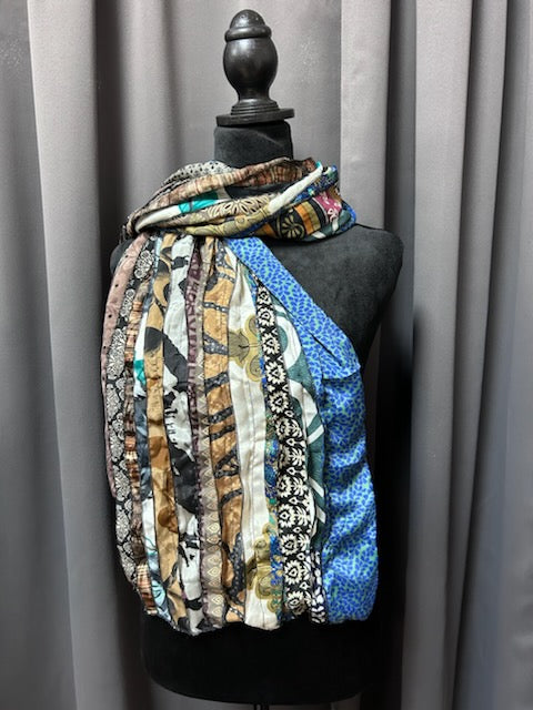 Scarf: 15 Panel Recycled Sari Scarves
