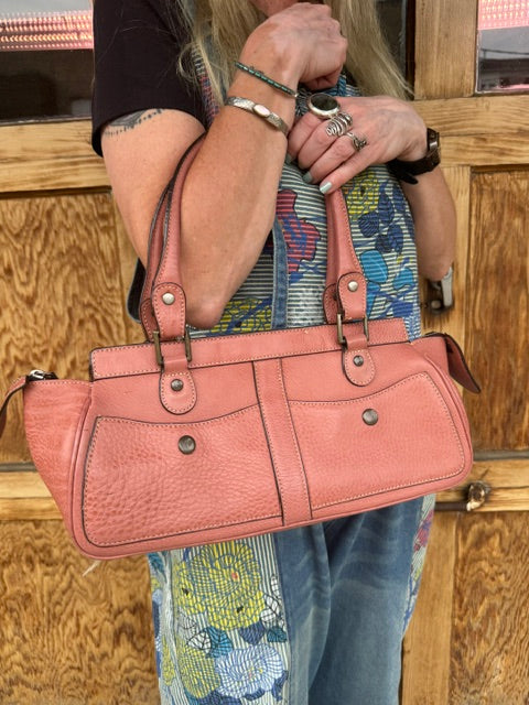 Purse: Pink leather Handbag/Second Chances