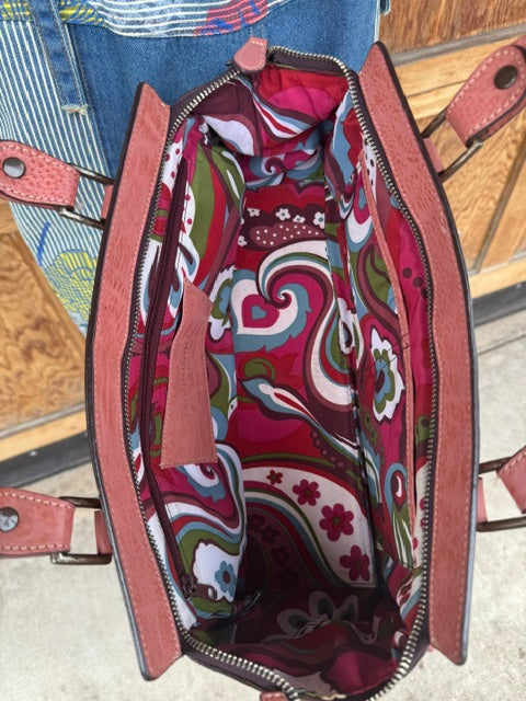 Purse: Pink leather Handbag/Second Chances