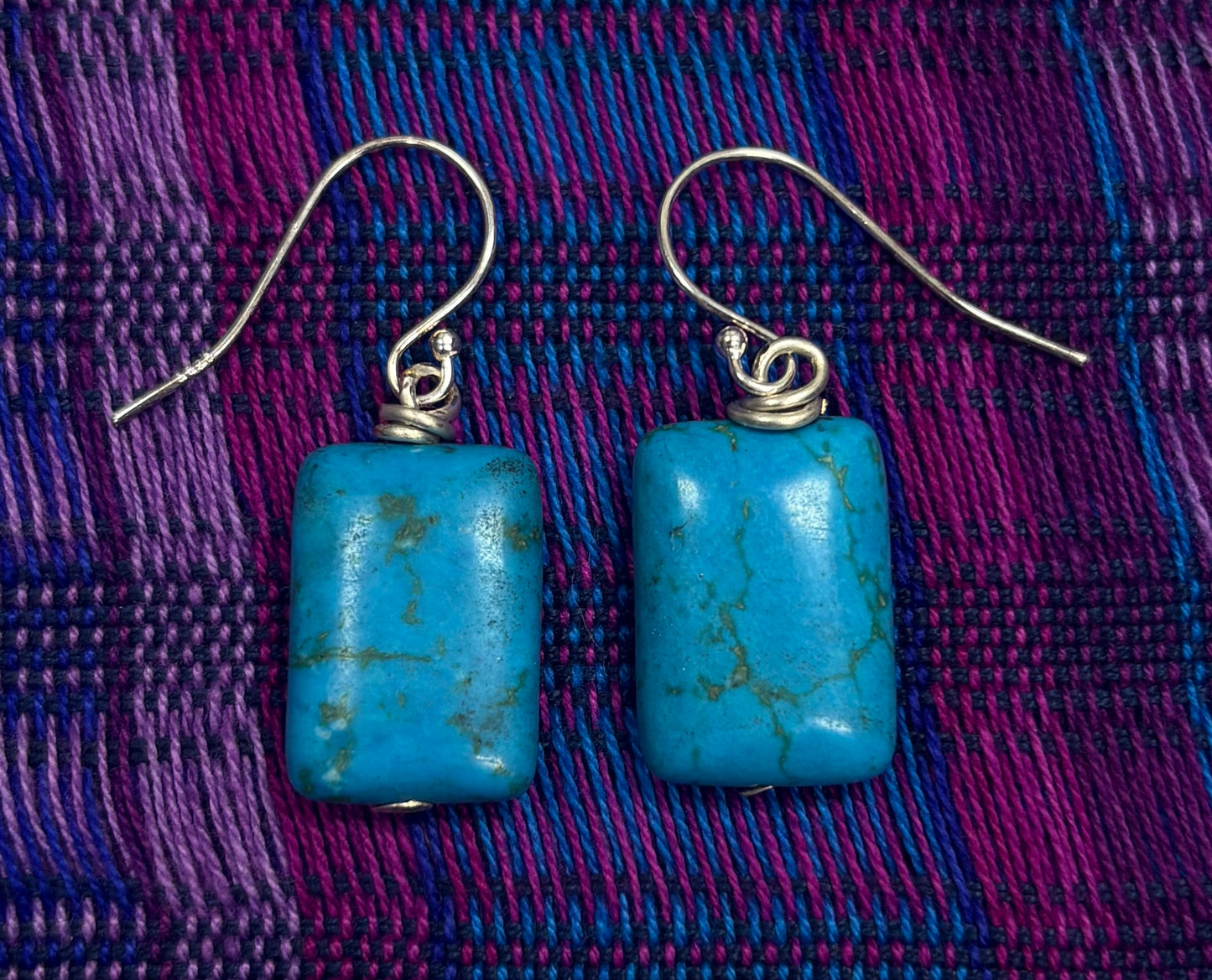 Earrings: Dark Turquoise Drop with Loop Finding