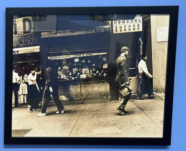 Malles Meje: Large B&W Original Art of China Town, NYC