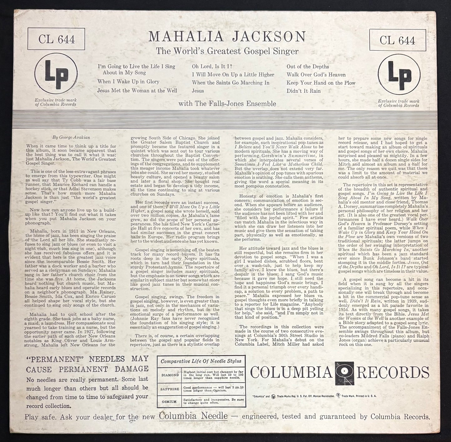 Jackson, Mahalia - The World’s Greatest Gospel Singer  (JH)