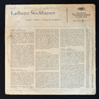 International: Stockhausen, Karlheinz - Studie I; Studie II; Gesang der Jünglinge I  (JK)