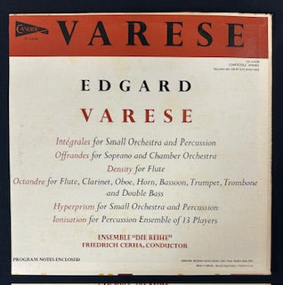 International: Varese, Edgar - Density, Intégrales, Offrandes, Hyperism, Octandre, Ionisation (JK)