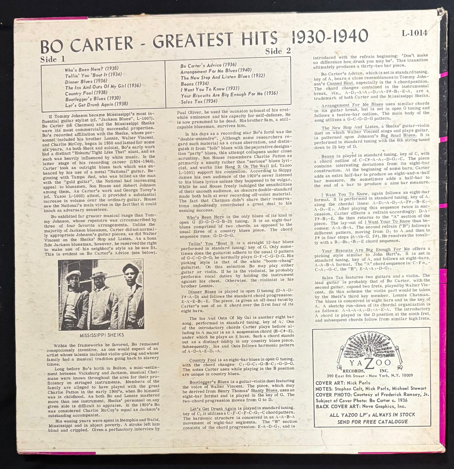 Carter, Bo - Greatest Hits 1930 - 1940  (JK)